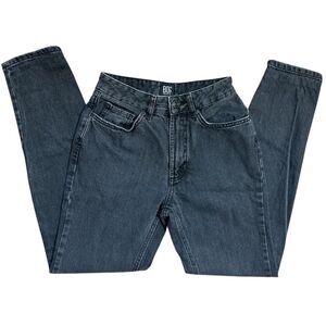 Urban Outfitters BDG Washed Black Mom Denim Jeans High Rise Straight Size 24‎ W